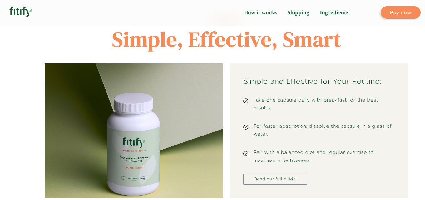 Fitify Premium Fat Burner Capsules